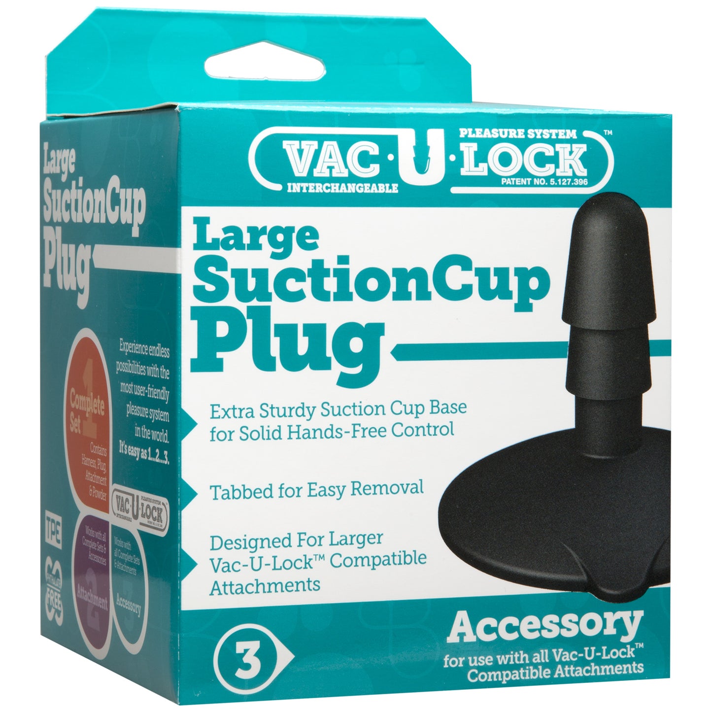 Grote Zuignap Plug Schwarz - 1
