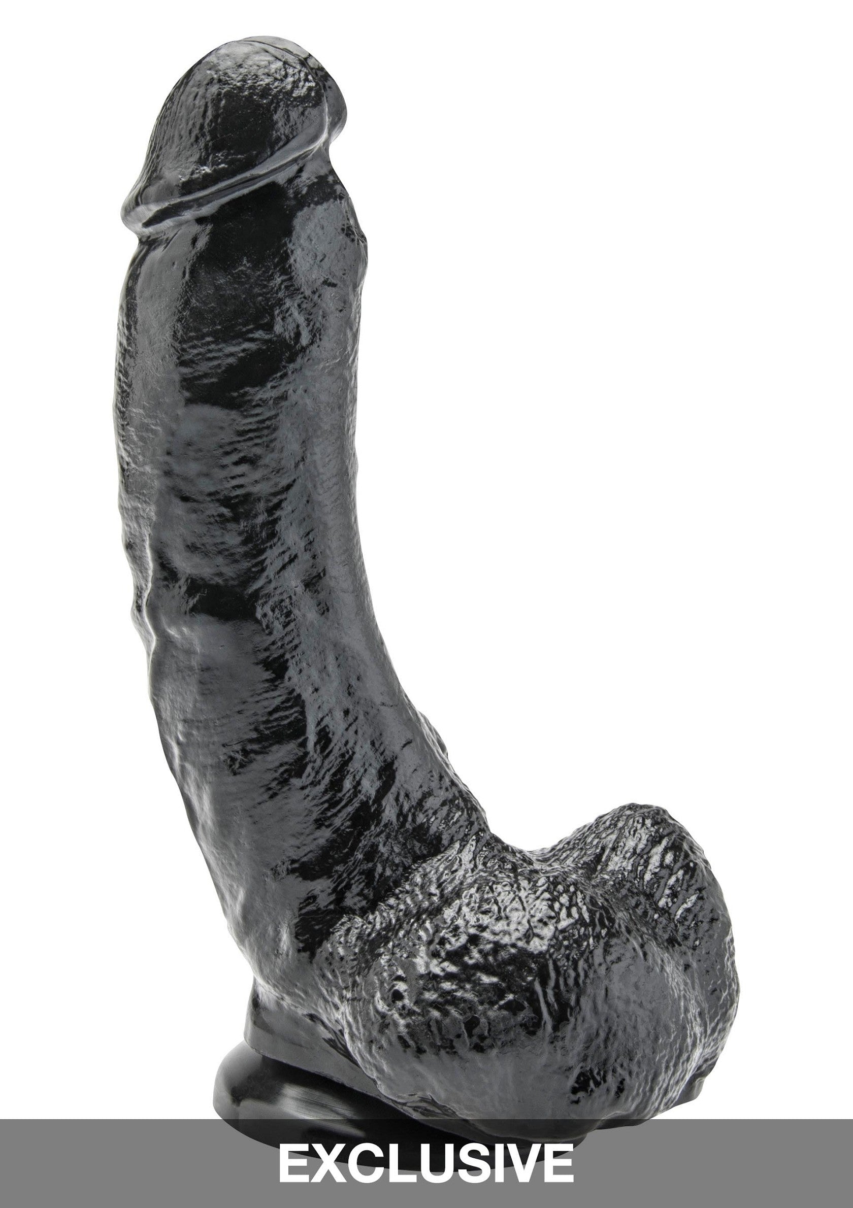 ToyJoy Get Real Dildo 8' with Balls BLACK - 0