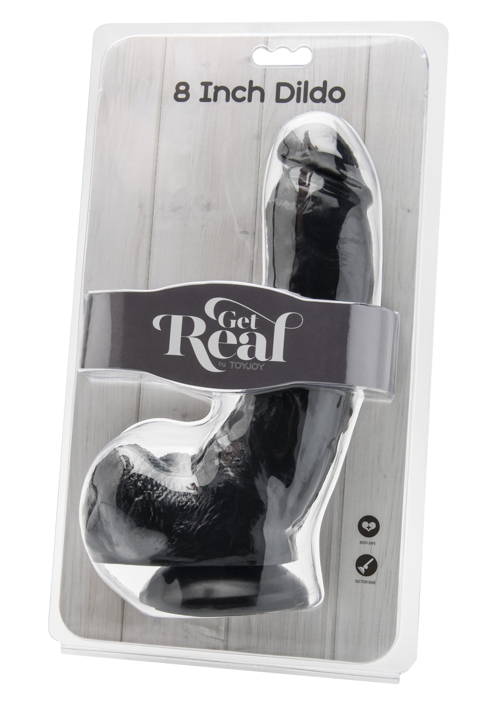 ToyJoy Get Real Dildo 8' with Balls BLACK - 2