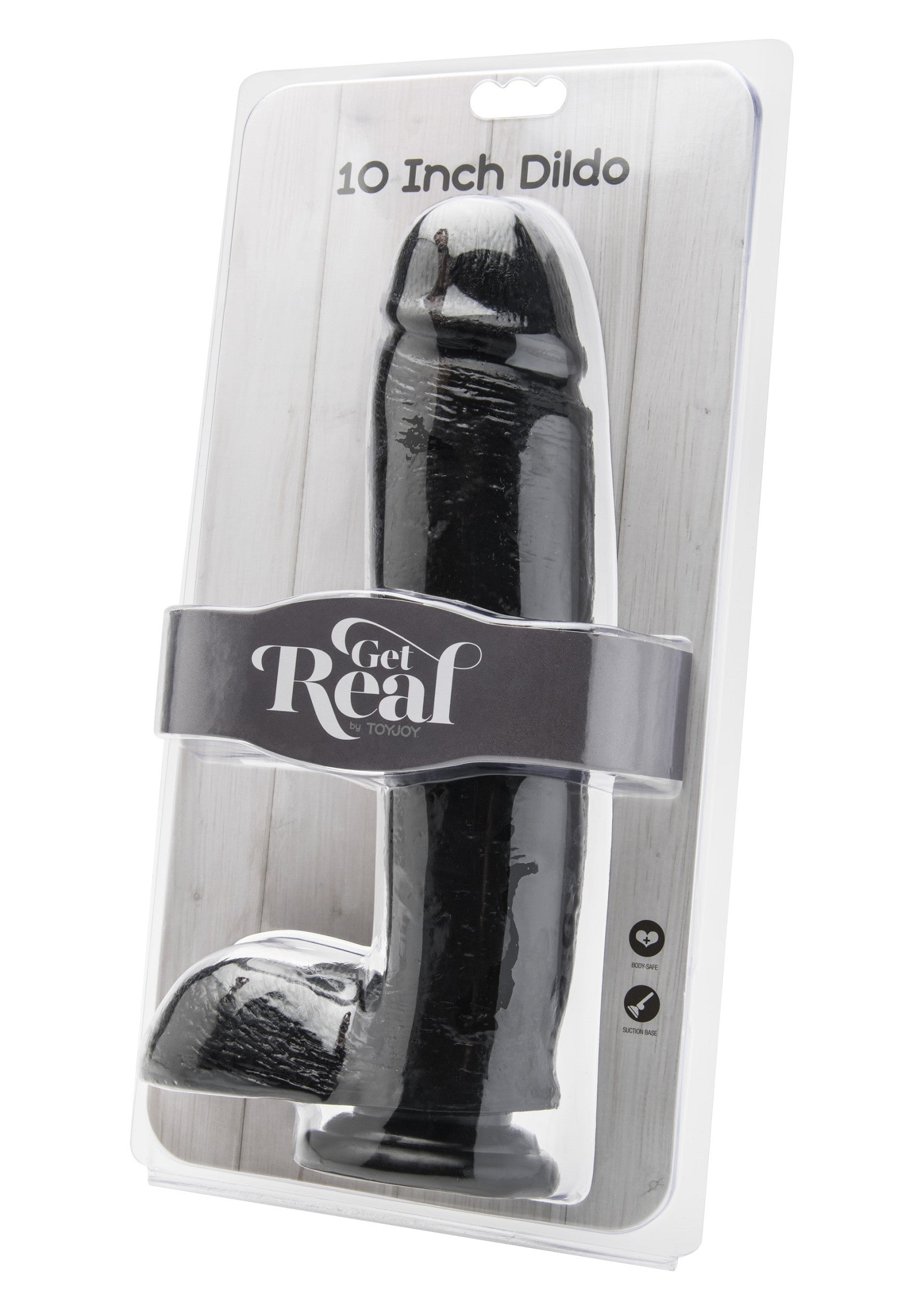 ToyJoy Get Real Dildo 10' with Balls BLACK - 2
