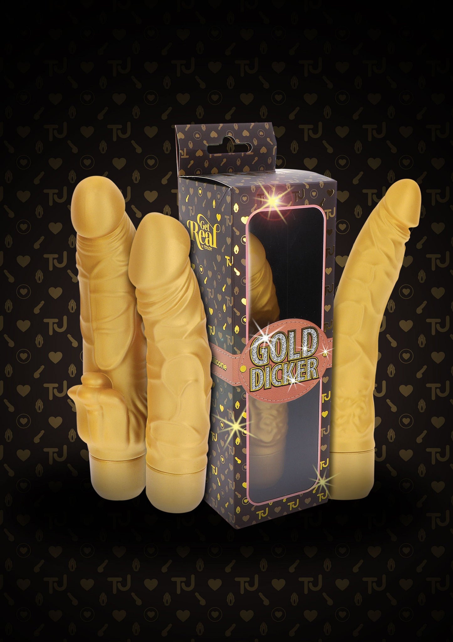 ToyJoy Get Real Gold Dicker Stim Vibrator GOLD - 2