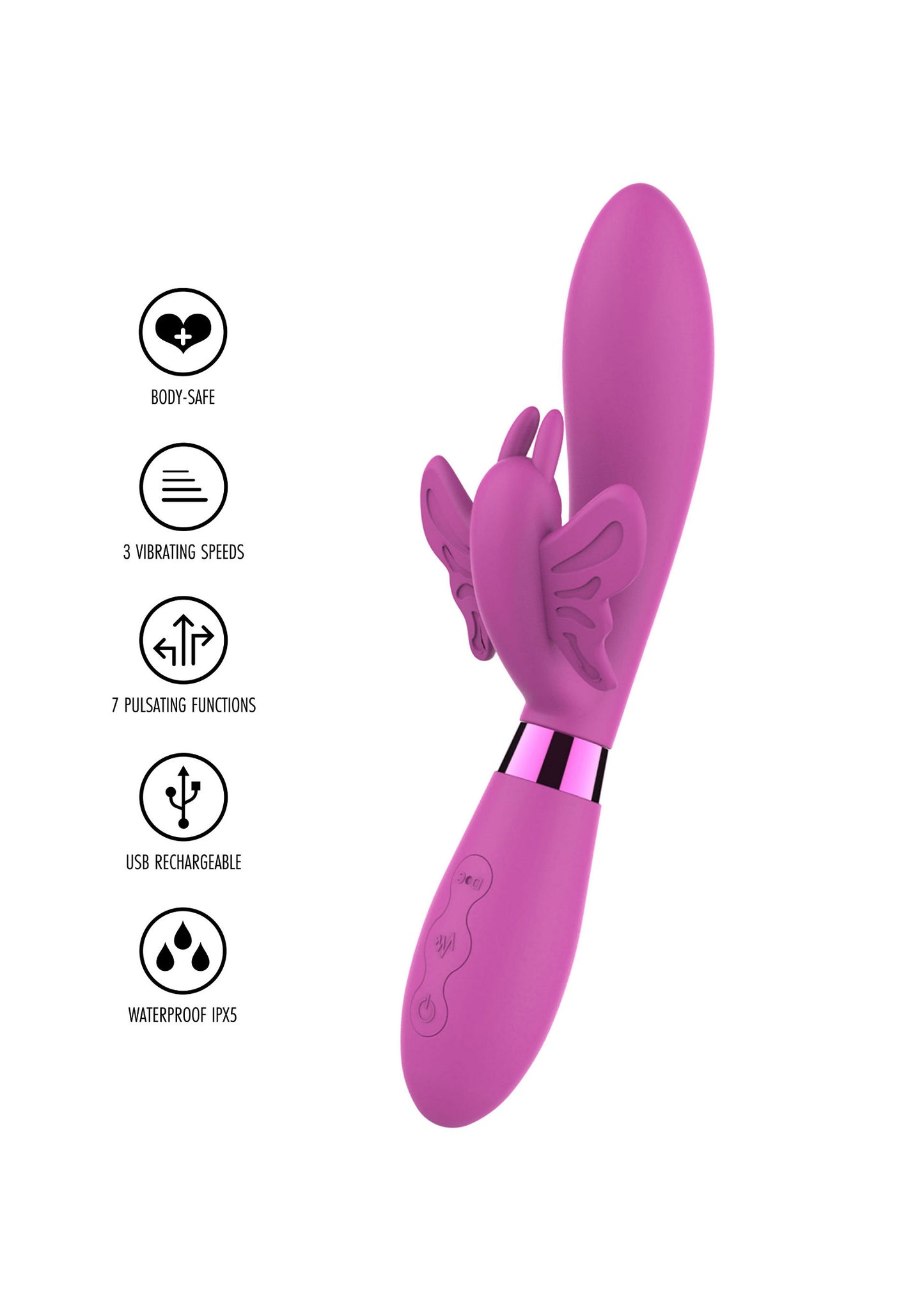 ToyJoy Love Rabbit Farfalla Festival Vibrator VIOLET - 8