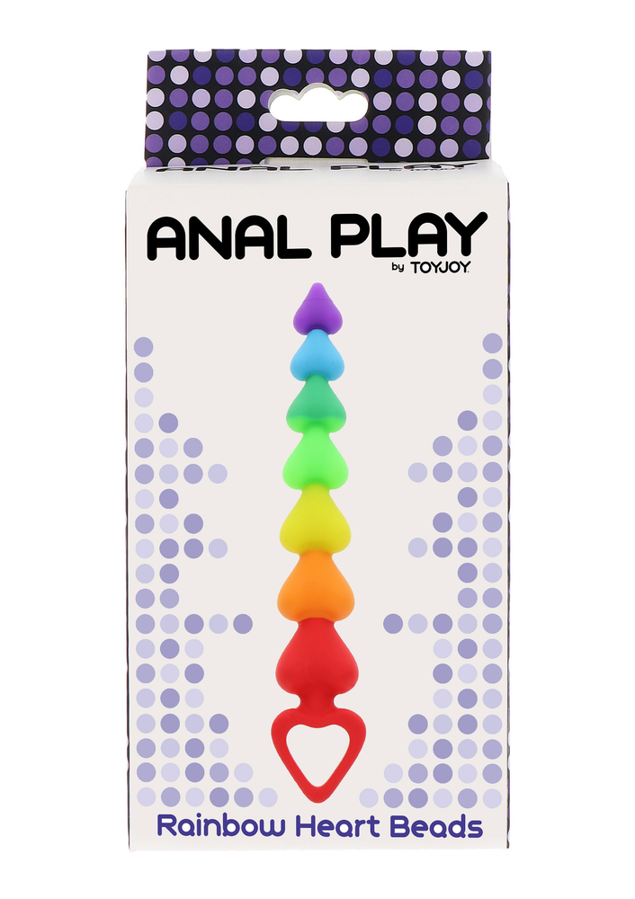ToyJoy Anal Play Rainbow Heart Beads RAINBOW - 2