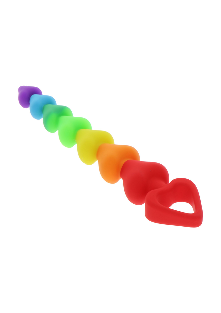 ToyJoy Anal Play Rainbow Heart Beads RAINBOW - 4
