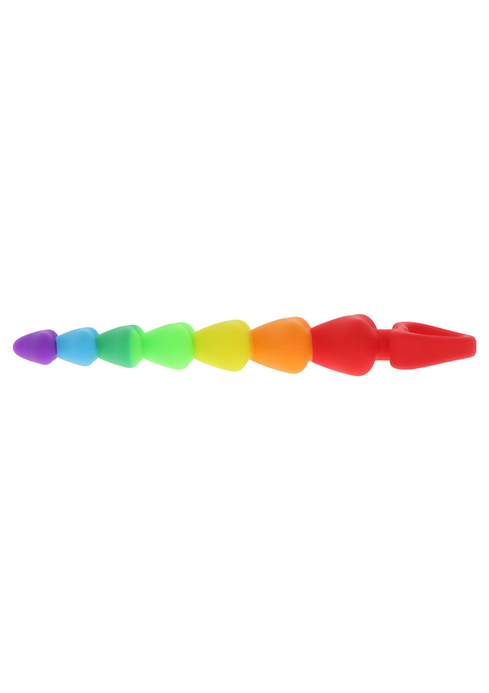 ToyJoy Anal Play Rainbow Heart Beads RAINBOW - 0