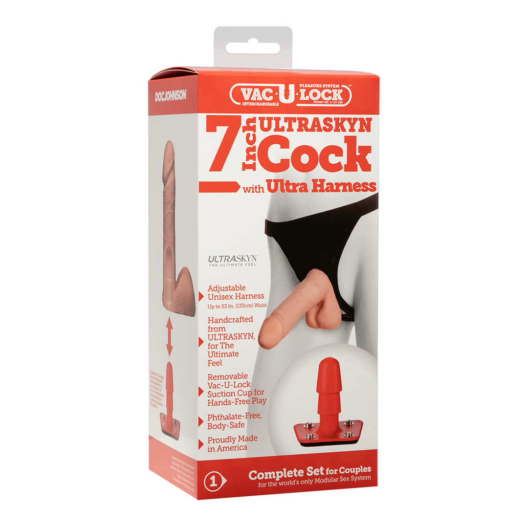 ULTRASKYN Harness en Dildo - 7 / 18 cm Fleischfarben - 0