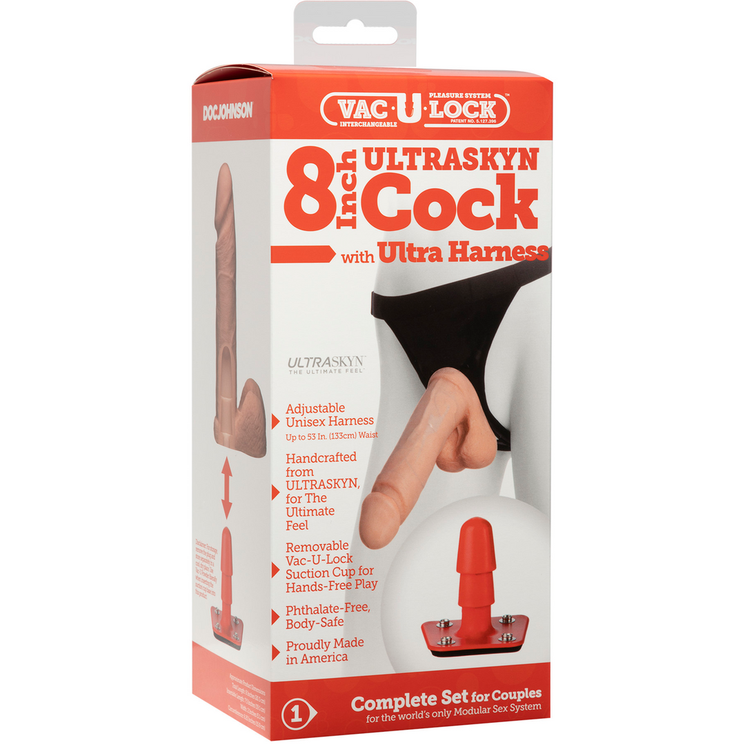 ULTRASKYN Harnas en Dildo - 8 / 20 cm Fleischfarben - 1