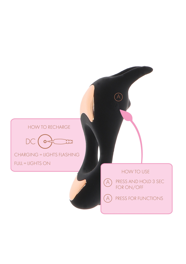 ToyJoy Ivy Lotus C-Ring BLACK - 2