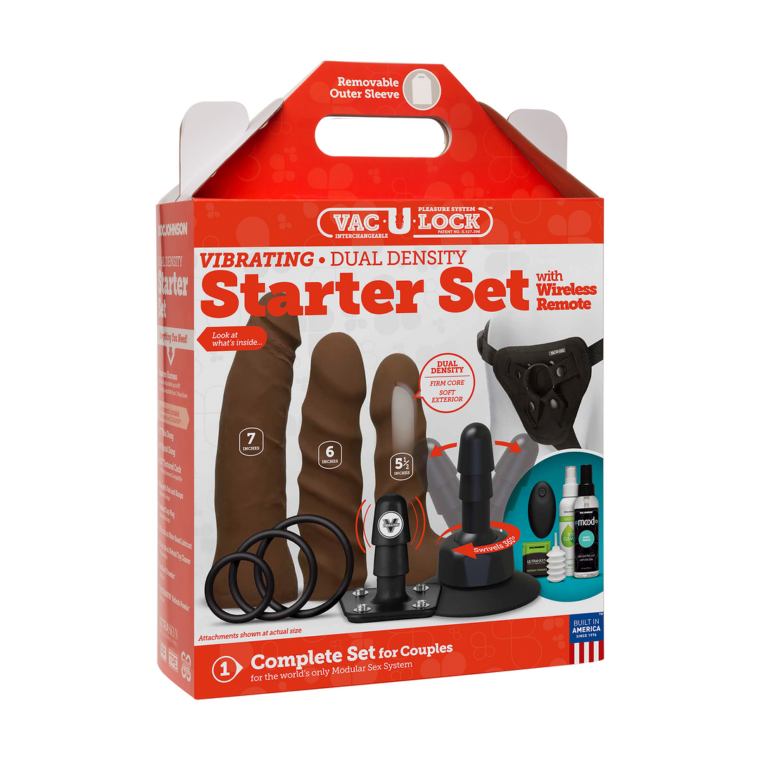 Vibrerende Dual Density ULTRASKYN Speelgoed Set + Afstandsbediening Braun - 4