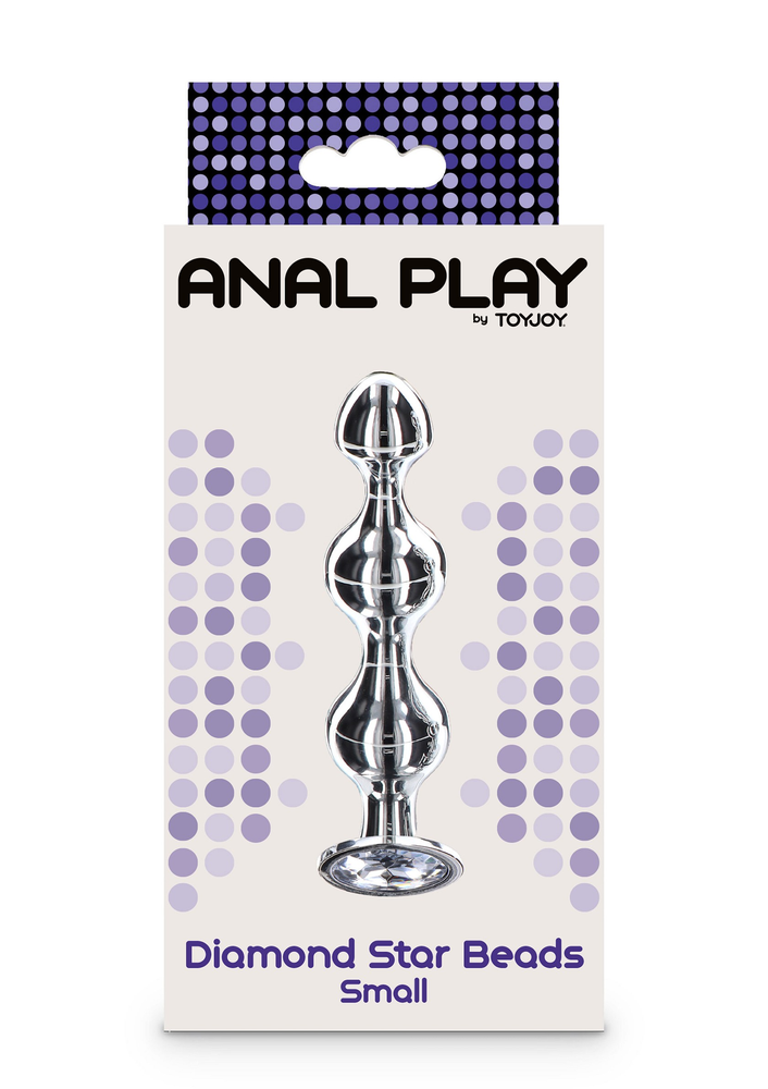 ToyJoy Anal Play Diamond Star Beads Small SILVER - 2