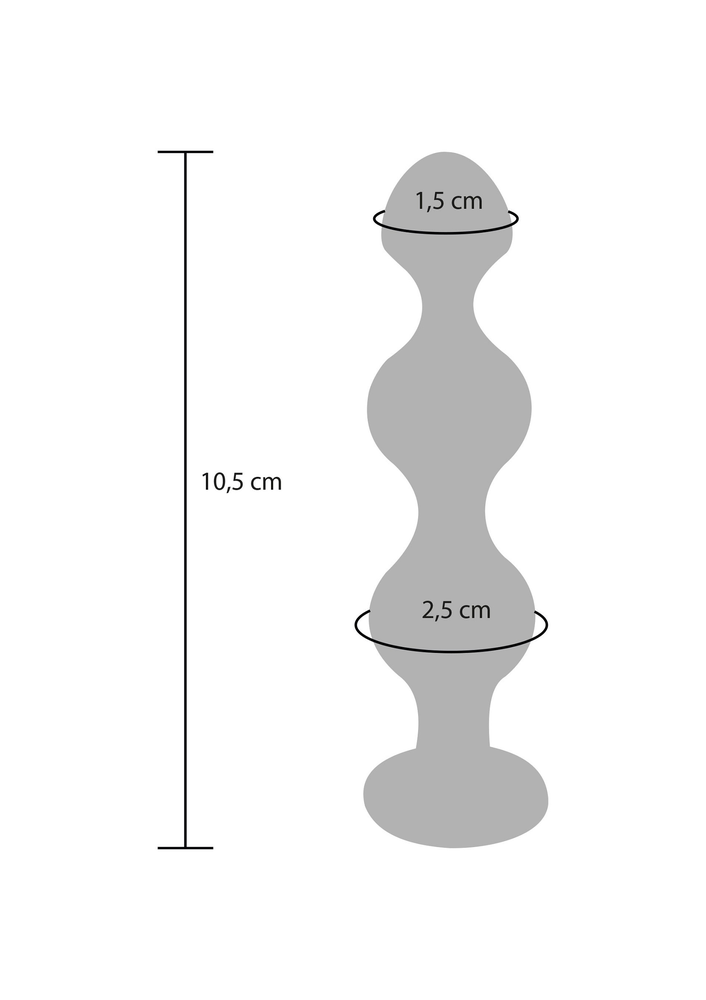 ToyJoy Anal Play Diamond Star Beads Small SILVER - 0