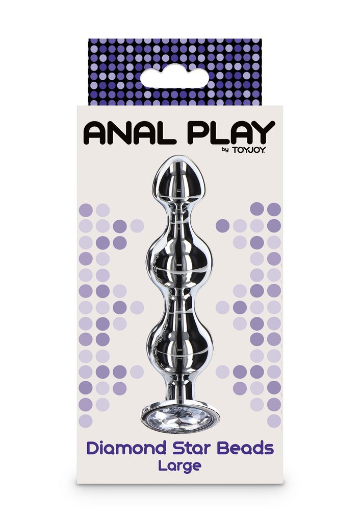 ToyJoy Anal Play Diamond Star Beads Large SILVER - 4