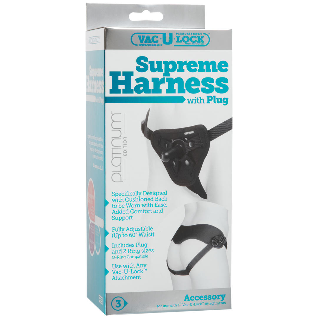 Platina Supreme Harness met Plug Schwarz - 3