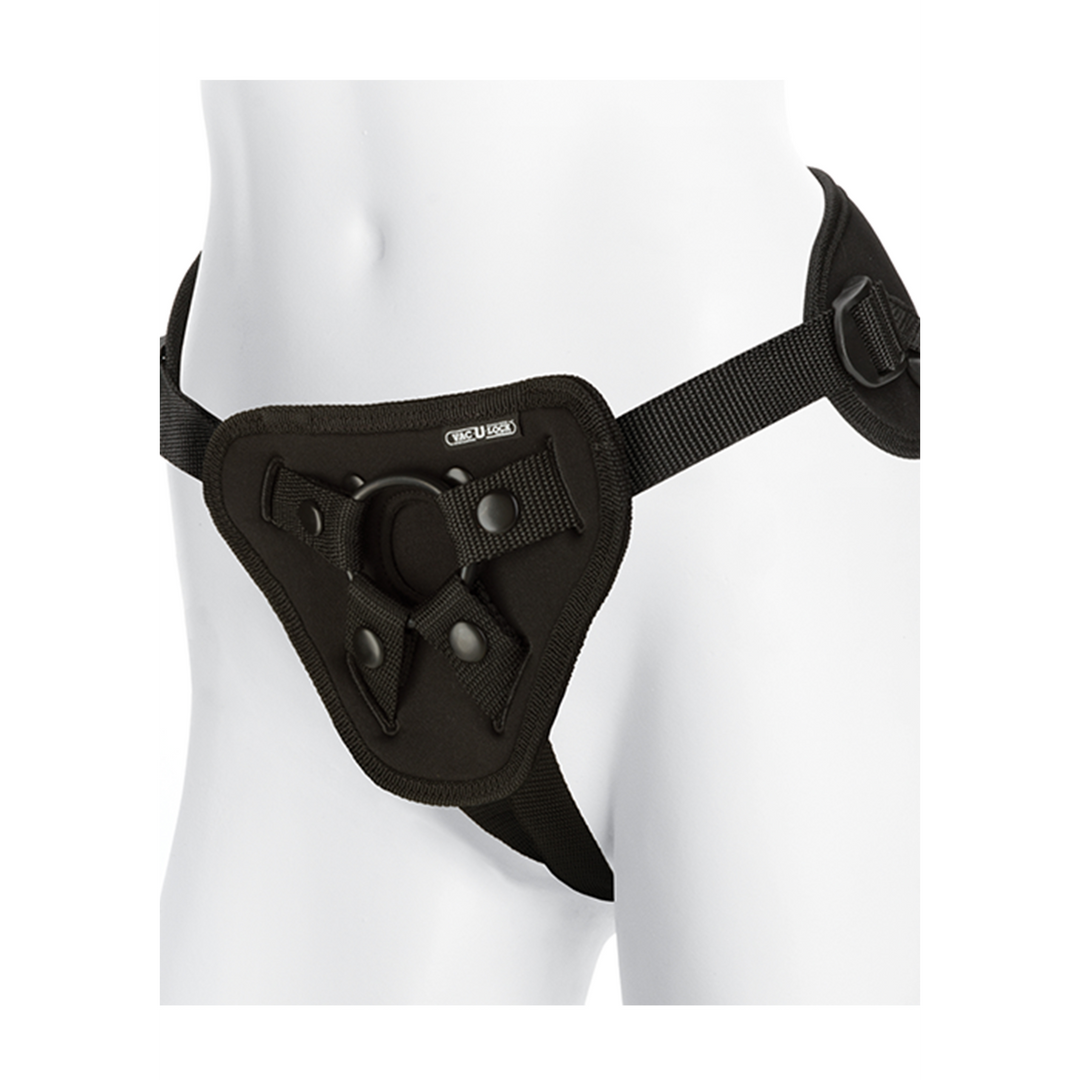 Supreme Harness met Vibrerende Plug en Afstandsbediening - 2 Stukken Schwarz - 4