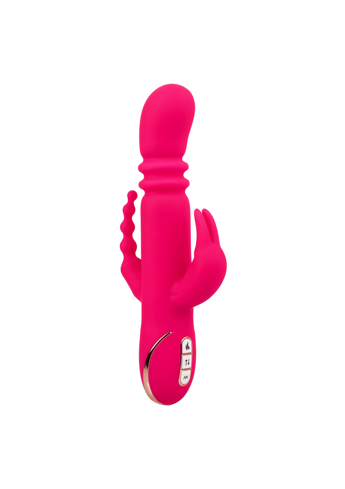 CalExotics Jack Rabbit Signature Heated Triple Fantasy Rabbit PINK - 8