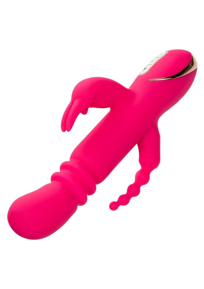 CalExotics Jack Rabbit Signature Heated Triple Fantasy Rabbit PINK - 3