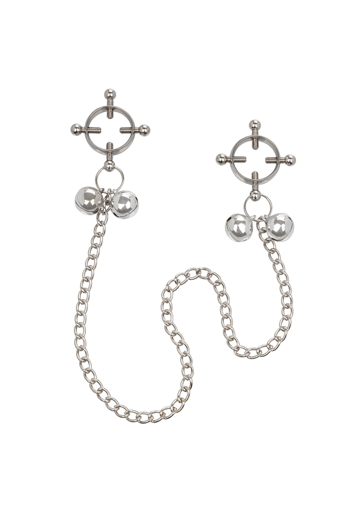 CalExotics Nipple Grips 4-Point Nipple Press with Bells METAL - 2