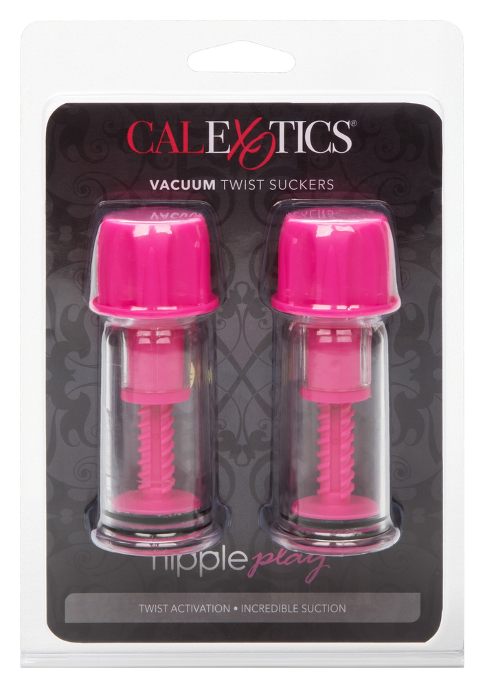 CalExotics Nipple Play Vacuum Twist Suckers PINK - 0