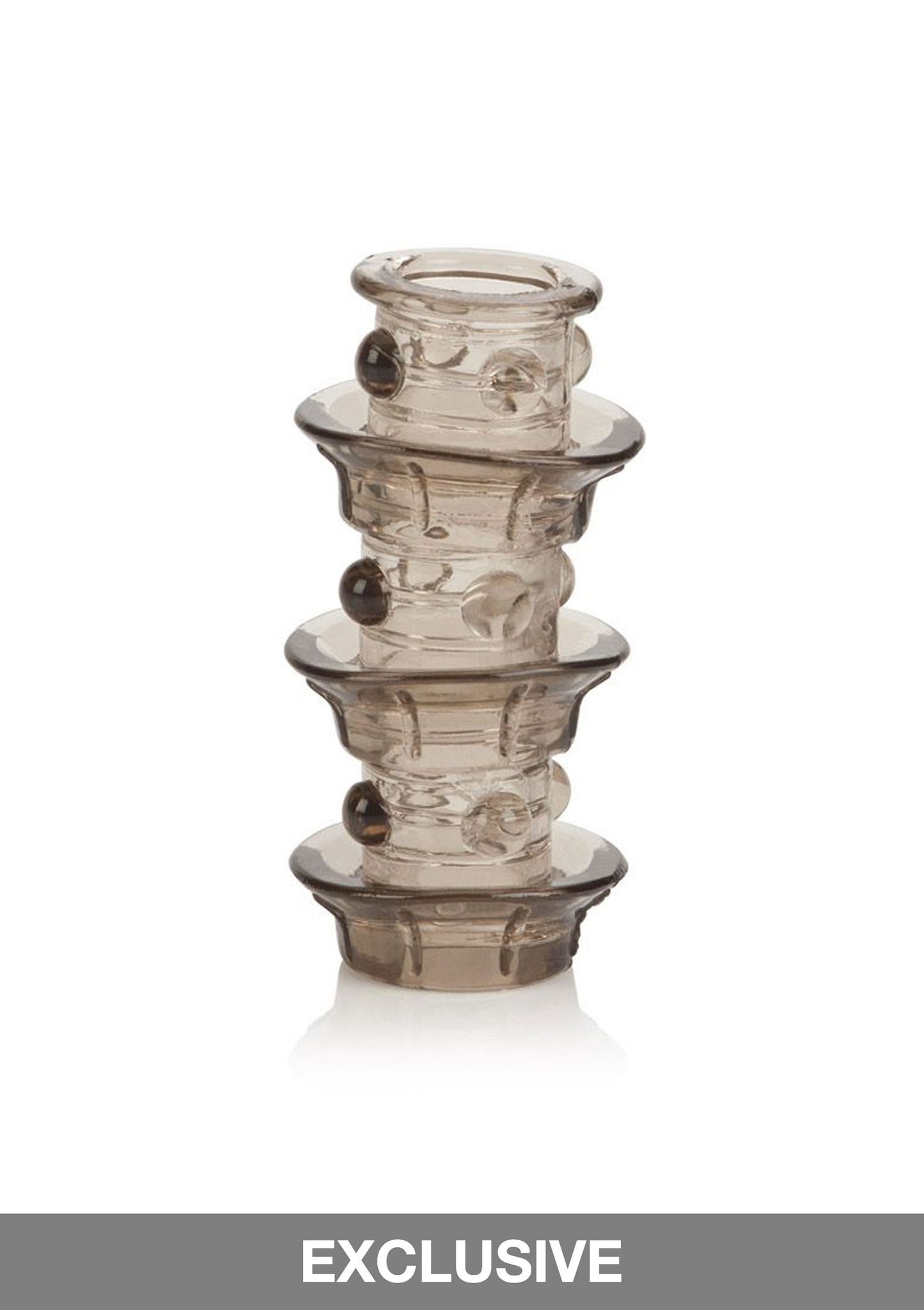 CalExotics Dr. Joel Kaplan Triple Stacker Beaded Girth Ring TRANSPA - 3