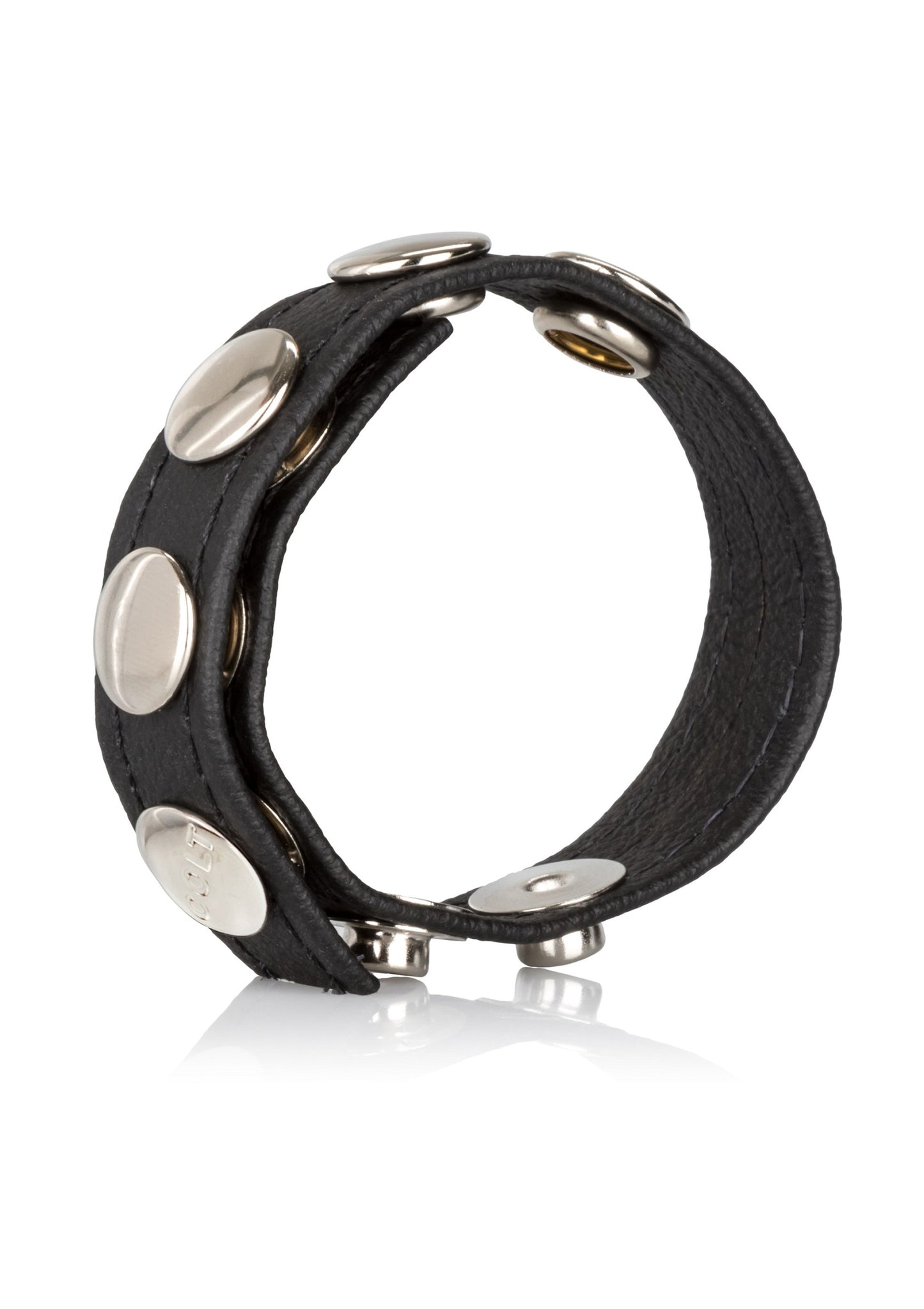 CalExotics COLT Leather C/B Strap 5-Snap Fastener BLACK - 0