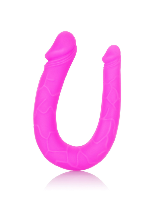 CalExotics Silicone Double Dong AC/DC Dong - Roze