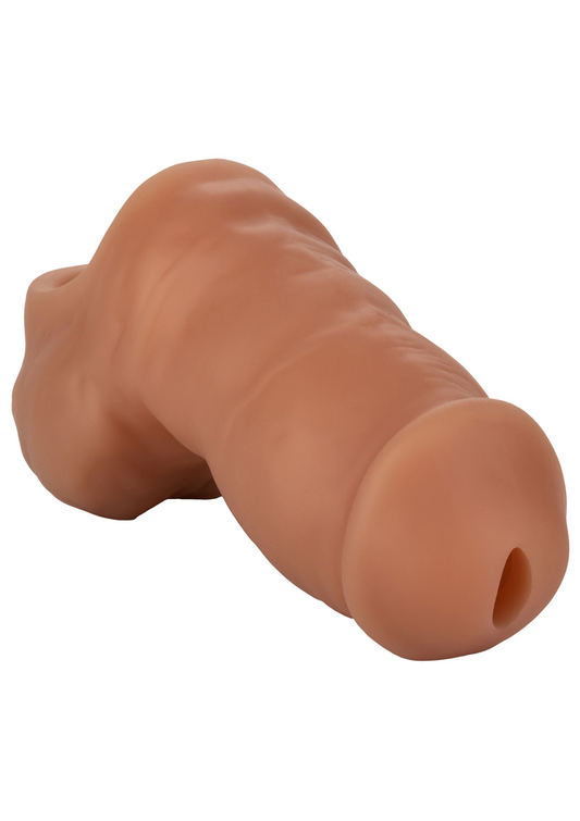 CalExotics Packer Gear 4'/10.25 cm Ultra-Soft Silicone STP Packer - Brown skin tone