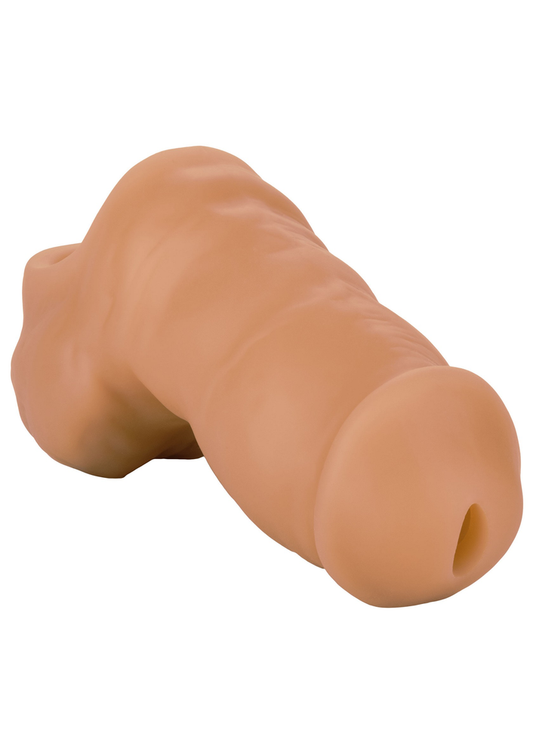 CalExotics Packer Gear 4'/10.25 cm Ultra-Soft Silicone STP Packer - Caramel skin tone