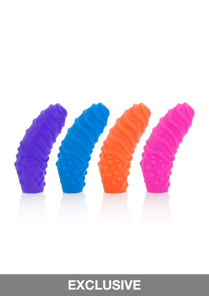 CalExotics Intimate Play Silicone Finger Swirls ASSORT - 2