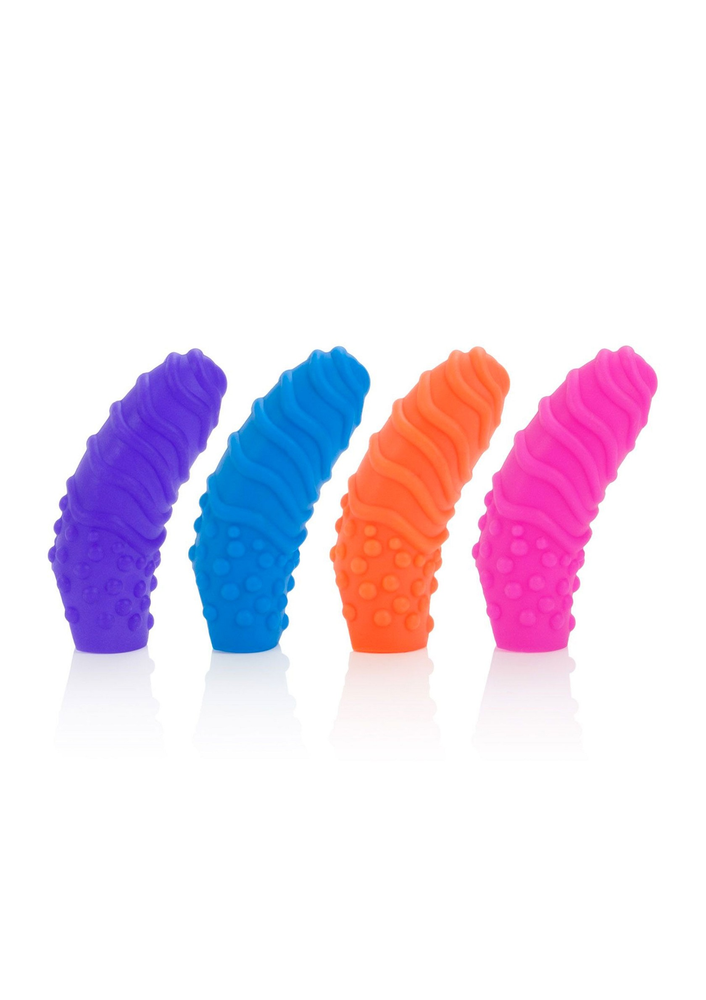 CalExotics Intimate Play Silicone Finger Swirls ASSORT - 3