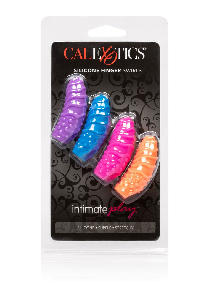 CalExotics Intimate Play Silicone Finger Swirls ASSORT - 1