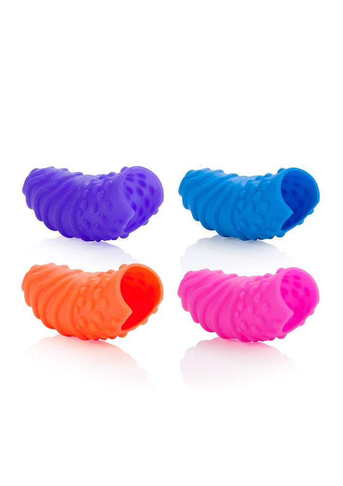 CalExotics Intimate Play Silicone Finger Swirls ASSORT - 0