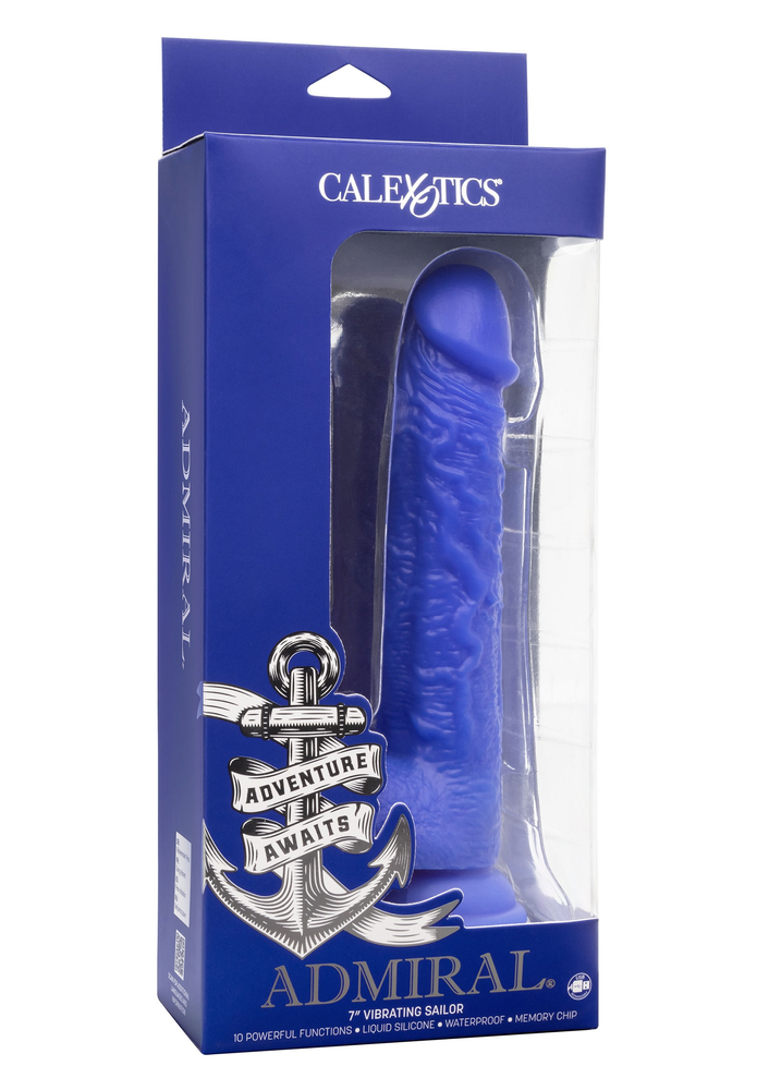 CalExotics Admiral 7” Vibrating Sailor BLUE - 418