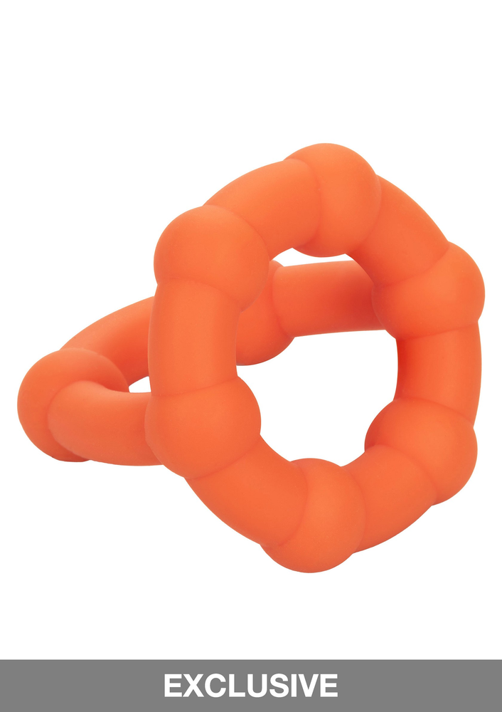 CalExotics Alpha Liquid Silicone All Star Ring ORANGE - 5