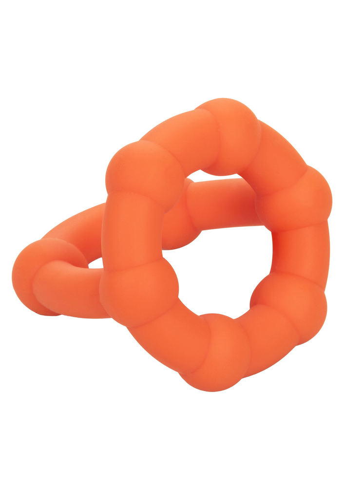 CalExotics Alpha Liquid Silicone All Star Ring ORANGE - 7