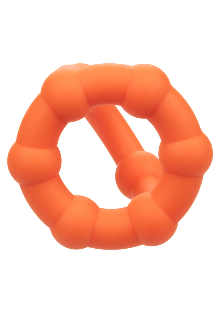 CalExotics Alpha Liquid Silicone All Star Ring ORANGE - 6