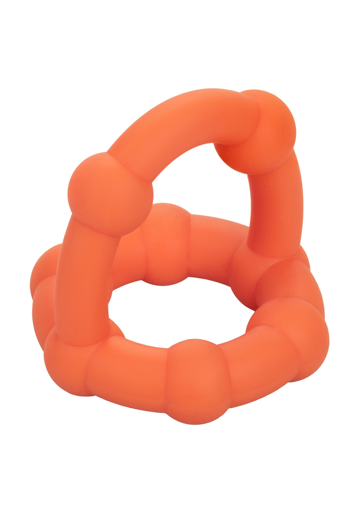 CalExotics Alpha Liquid Silicone All Star Ring ORANGE - 10