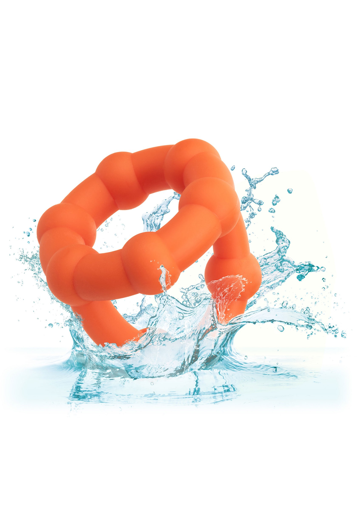 CalExotics Alpha Liquid Silicone All Star Ring ORANGE - 1