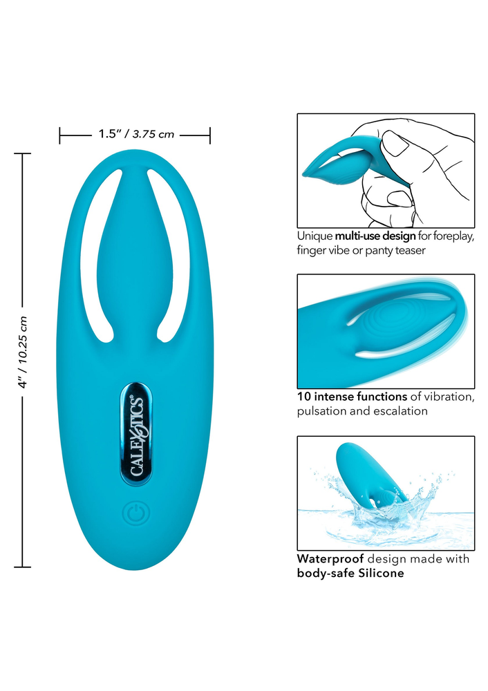 CalExotics Neon Vibes The Orgasm Vibe BLUE - 12
