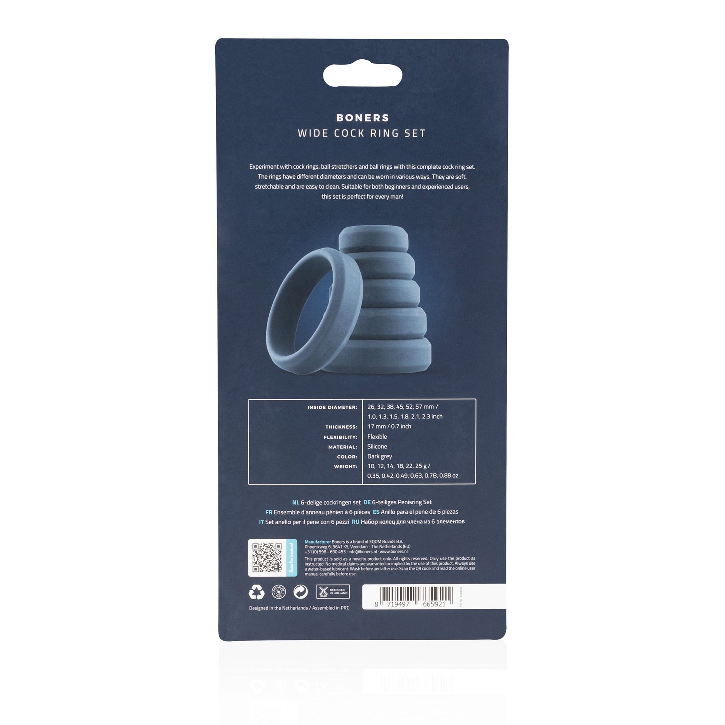 Boners 6-Delige Cockring Set - 1