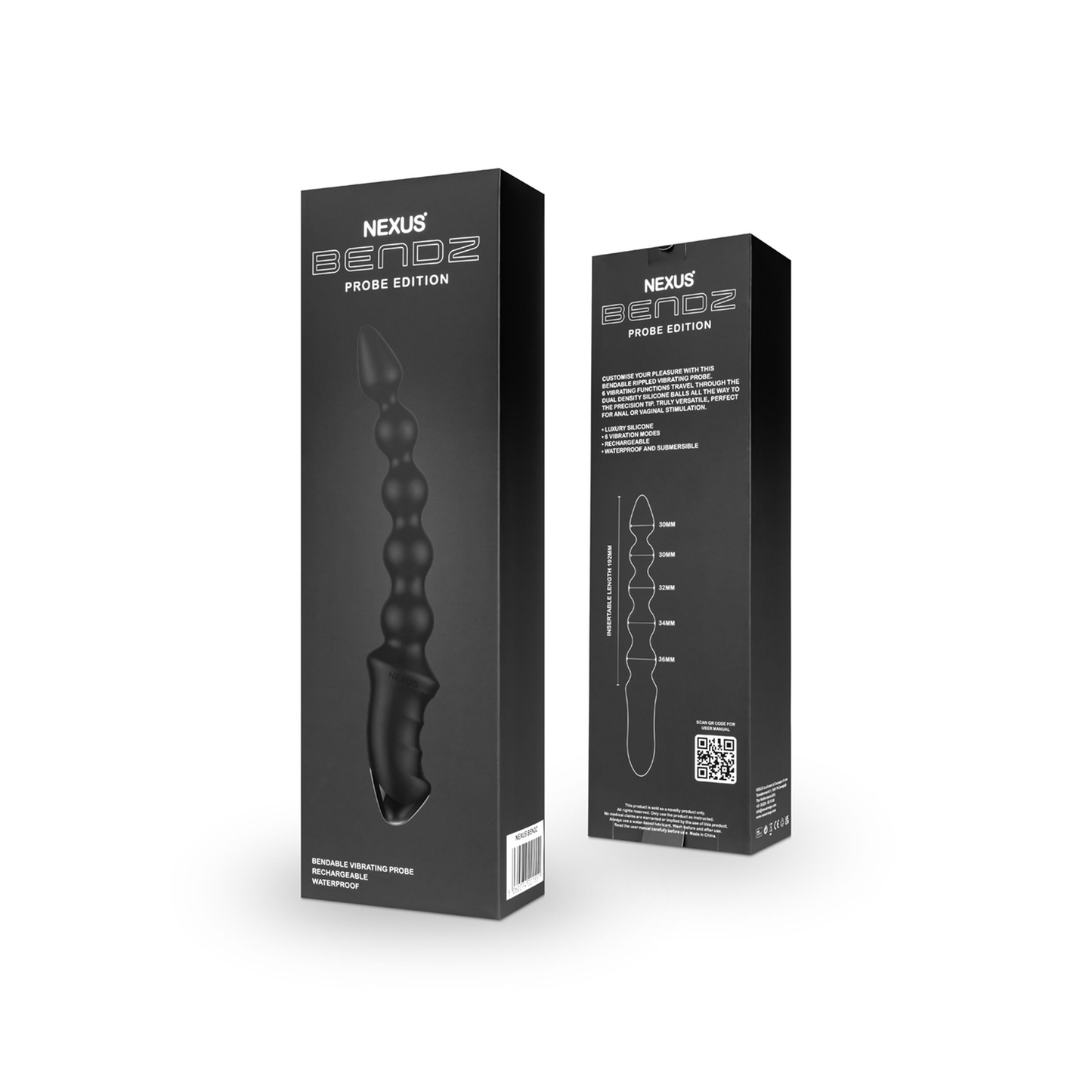 Nexus - Bendz Vibrerende Anaal Ketting - Zwart - 1