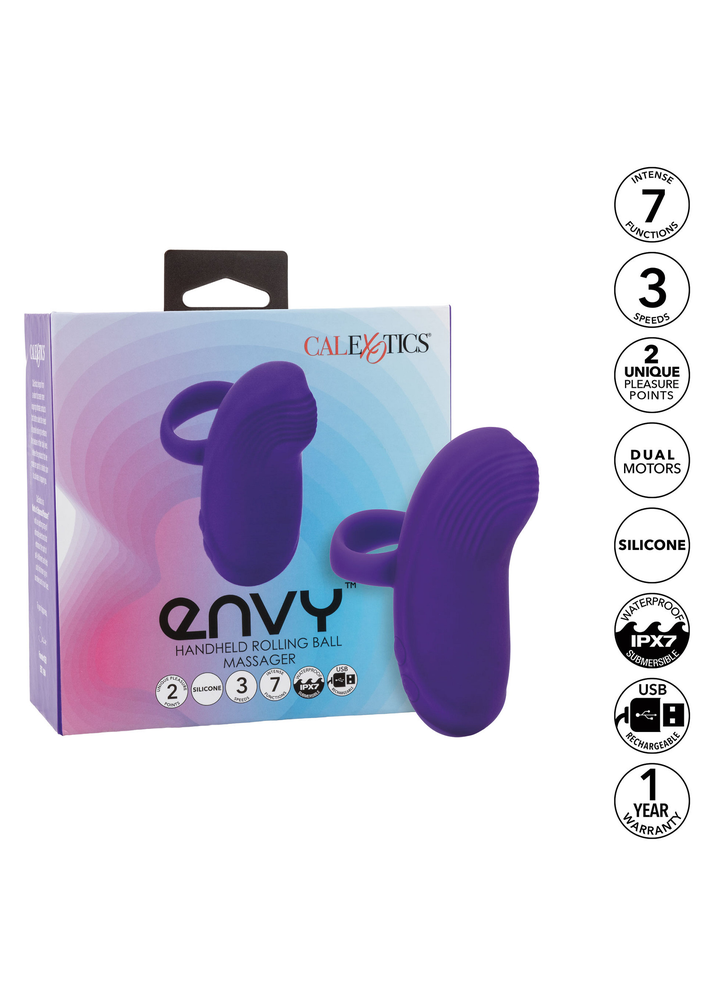 CalExotics Envy Handheld Rolling Ball Massager PURPLE - 9