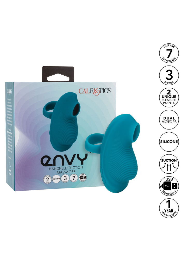 CalExotics Envy Handheld Suction Massager PETROL - 5