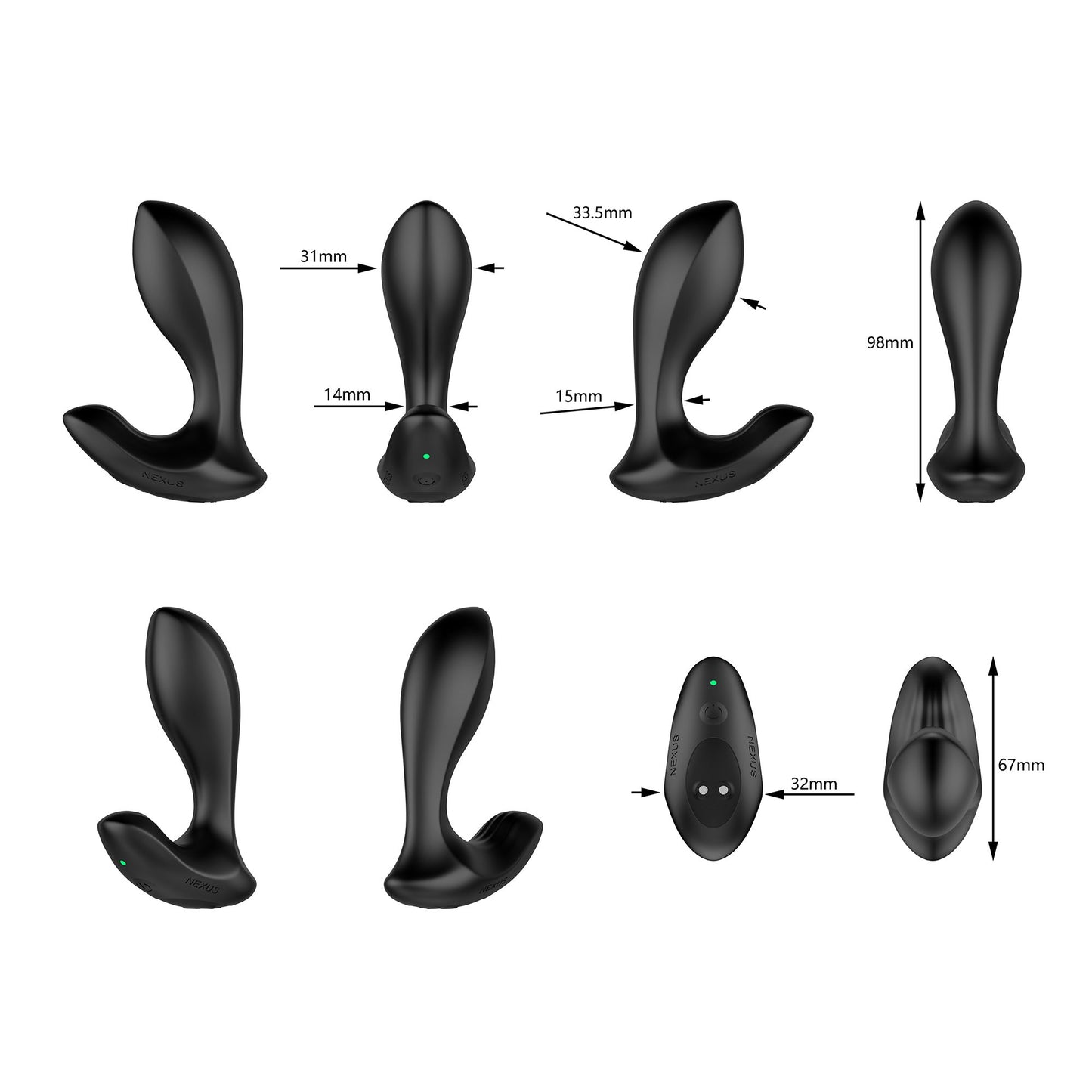 Nexus - Duo Butt Plug Klein - Zwart - 0