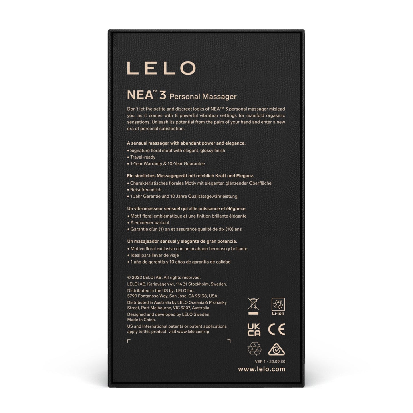LELO - Nea 3 Personal Massager - Alien Blue - 1