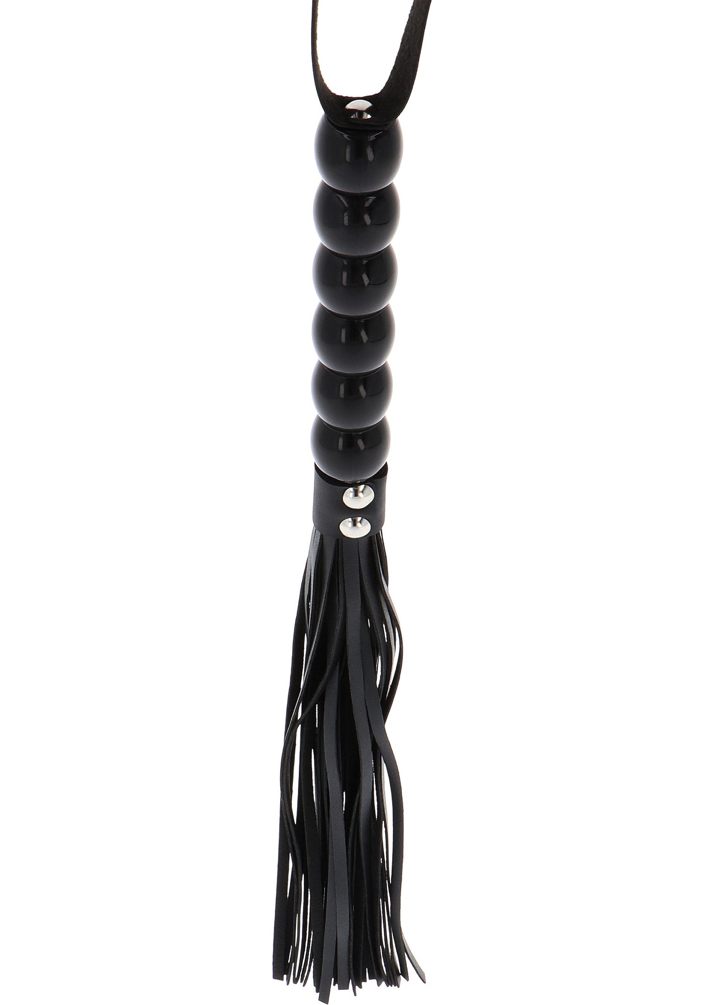 Hidden Desire Extreme Long Beaded Flogger Whip BLACK - 2
