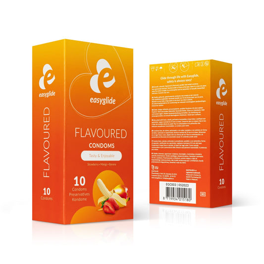 EasyGlide - Préservatifs aromatisés - Paquet de 10