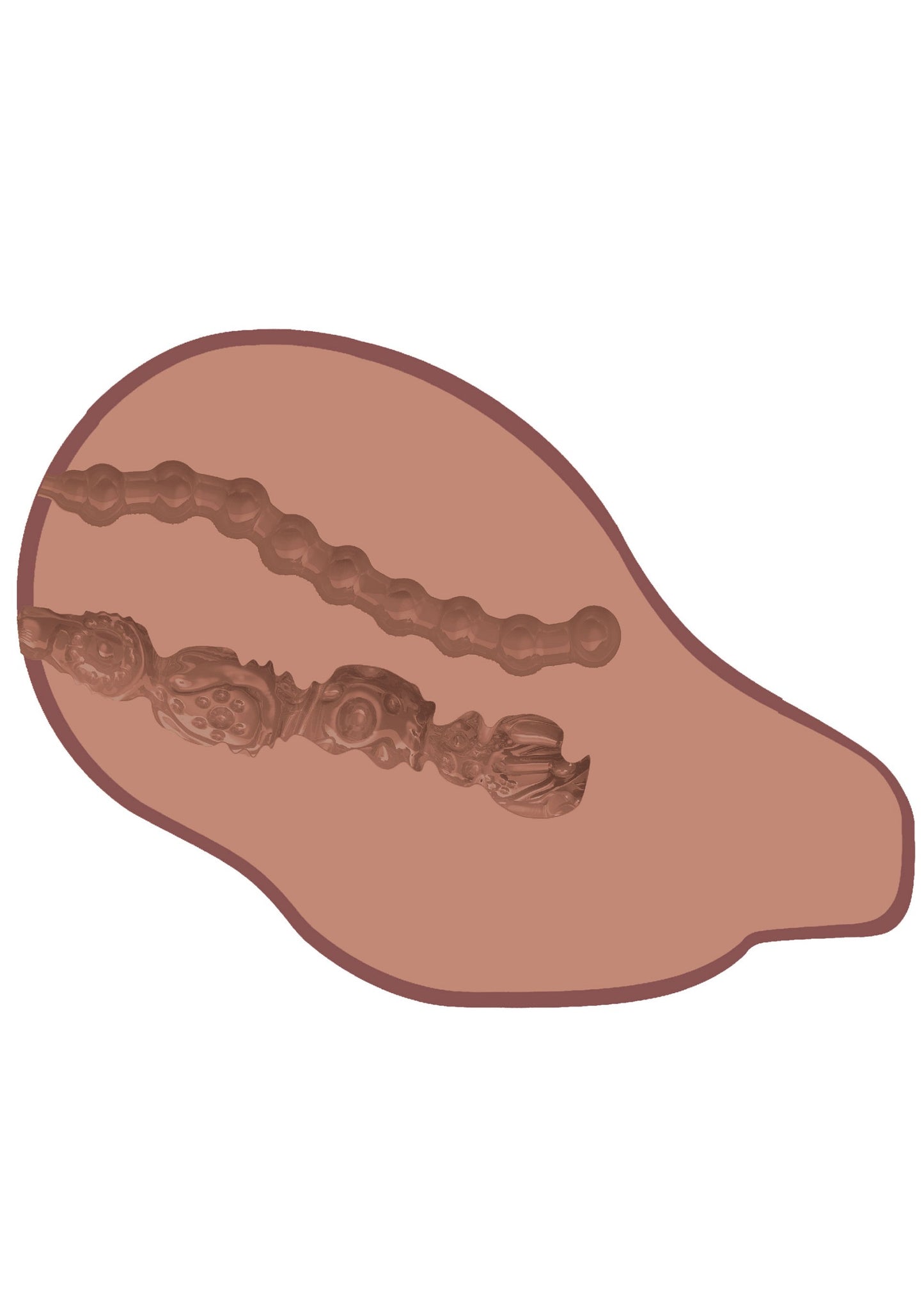 Hidden Desire Bangers Big Ass Banger Vibrating BROWN - 5