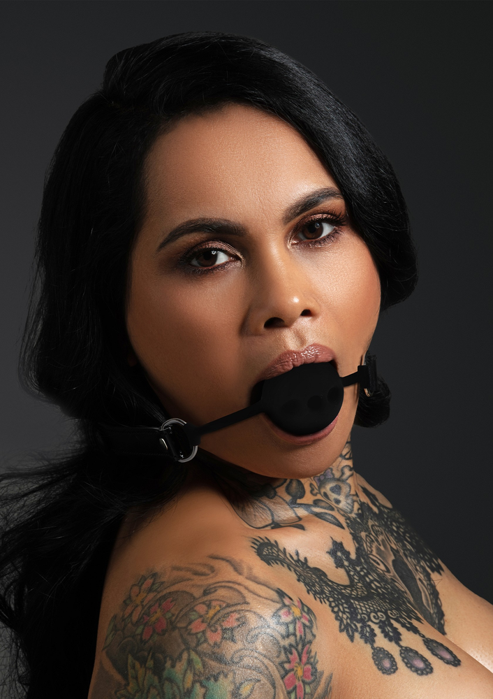 Taboom Bondage Essentials Silicone Ball Gag BLACK - 2