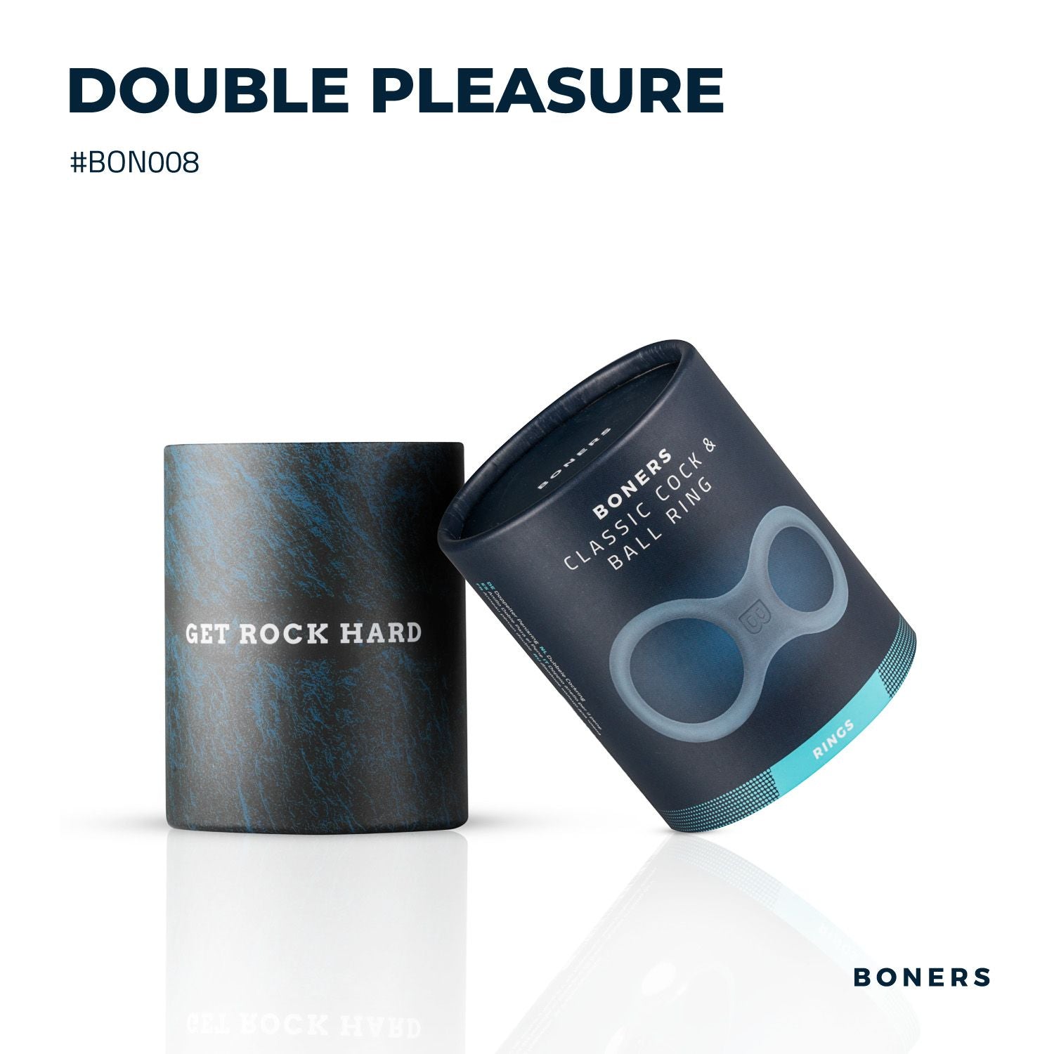 Boners Siliconen Cockring En Ballstretcher - Grijs - 2