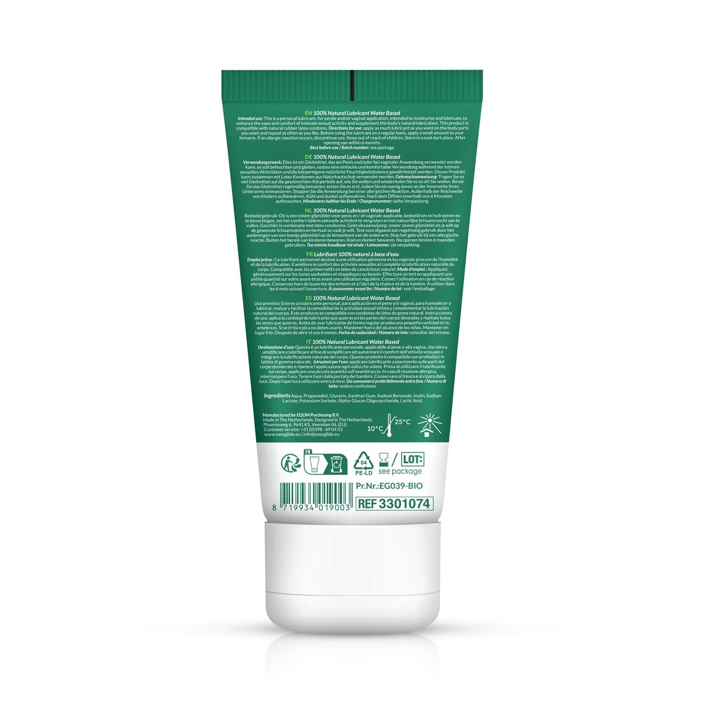 EasyGlide - Bio & Natural Glijmiddel op Waterbasis Geurvrij - 100 ml - 2